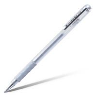  - Pildspalva - rolleris 0.8 mm sudraba Pentel Hybrid Gel Grip