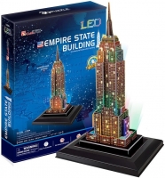  - 3D Puzle Empire State building ar LED gaismām 38 gb.