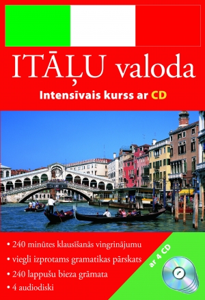  - Itāļu valoda. Intensīvais kurss (kastē 4 CD, gramatikas pārskats un klausīšanās vingrinājumi)