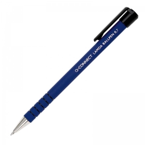  - Lodīšu pildspalva 0,7mm automātiskā zila Q-Connect Lamda