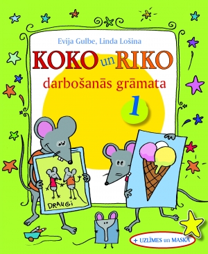 Evija Gulbe, Linda Lošina - Koko un Riko darbošanās grāmata, 1 + uzlīmes un maska
