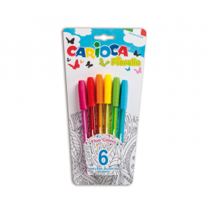 - Lodīšu pildspalvu komplekts Carioca Fiorella 6 krāsas