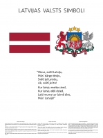  - Latvijas Valsts simboli. Plakāts