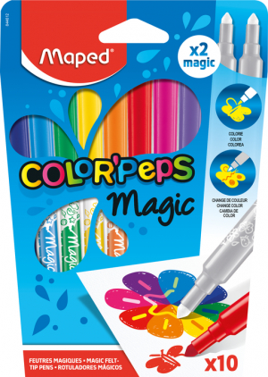  - Flomāsteri 10 krāsas  Maped Color' Peps Magic