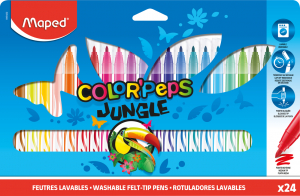  - Flomāsteri 24 krāsas Maped Color' Peps Jungle
