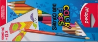  - Zīmuļi divkrāsu 24 krāsas Maped Duo Color'Peps
