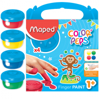  - Krāsas zīmēšanai ar pirkstiem 4 * 80 g  Maped