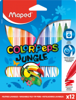  - Flomāsteri 12 krāsas Maped Color' Peps Jungle