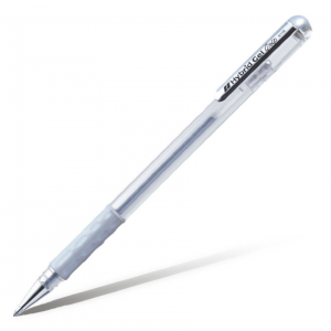  - Pildspalva - rolleris 0.8 mm sudraba Pentel Hybrid Gel Grip